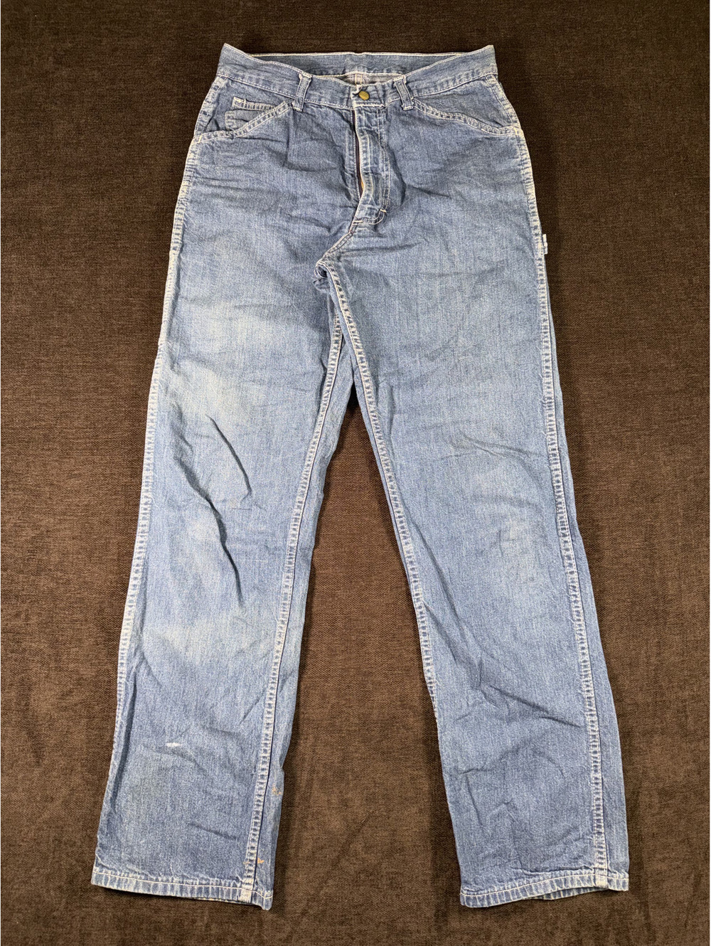 Big Smith Vintage Light Blue Denim Work Jeans Straight Leg